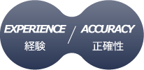 EXPERIENCE 経験 / ACCURACY 正確性
